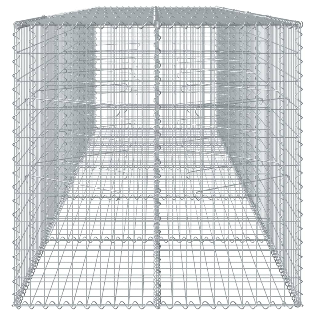 Gabionska košara s poklopcem 500x100x100 cm pocinčano željezo