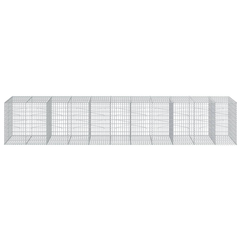 Gabionska košara s poklopcem 550x100x100 cm pocinčano željezo