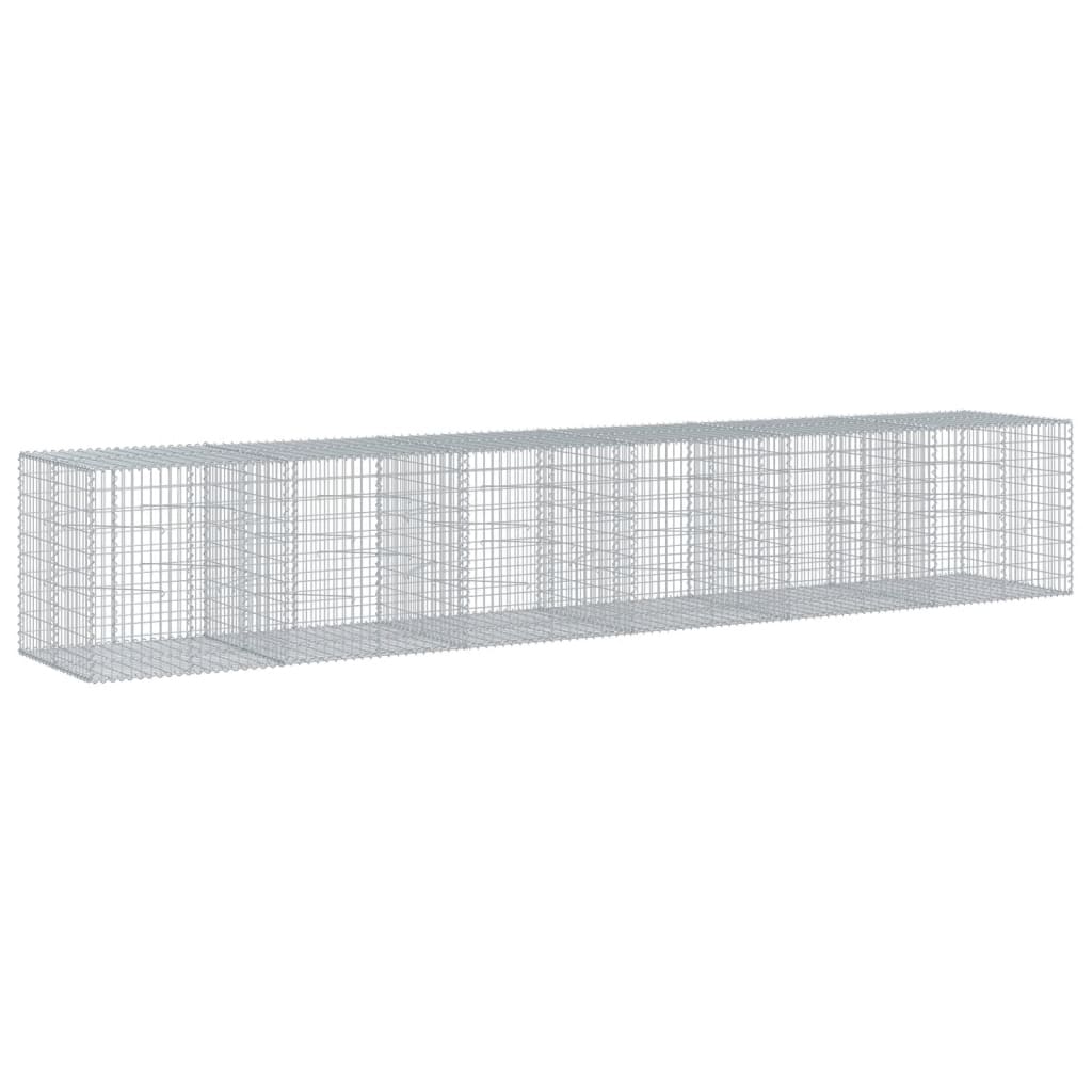 Gabionska košara s poklopcem 600x100x100 cm pocinčano željezo