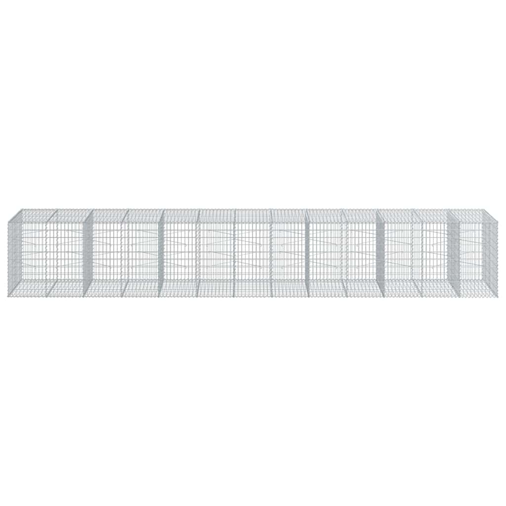 Gabionska košara s poklopcem 650x100x100 cm pocinčano željezo