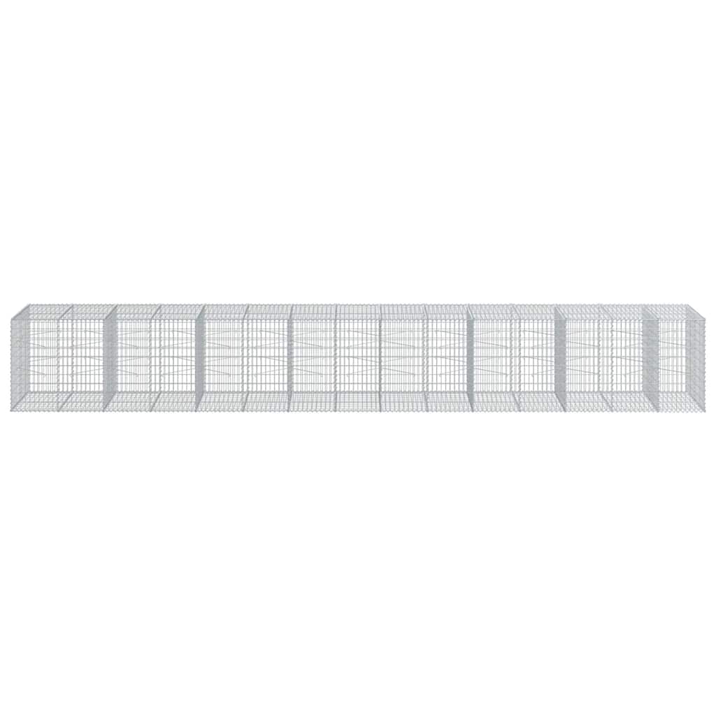 Gabionska košara s poklopcem 750x100x100 cm pocinčano željezo