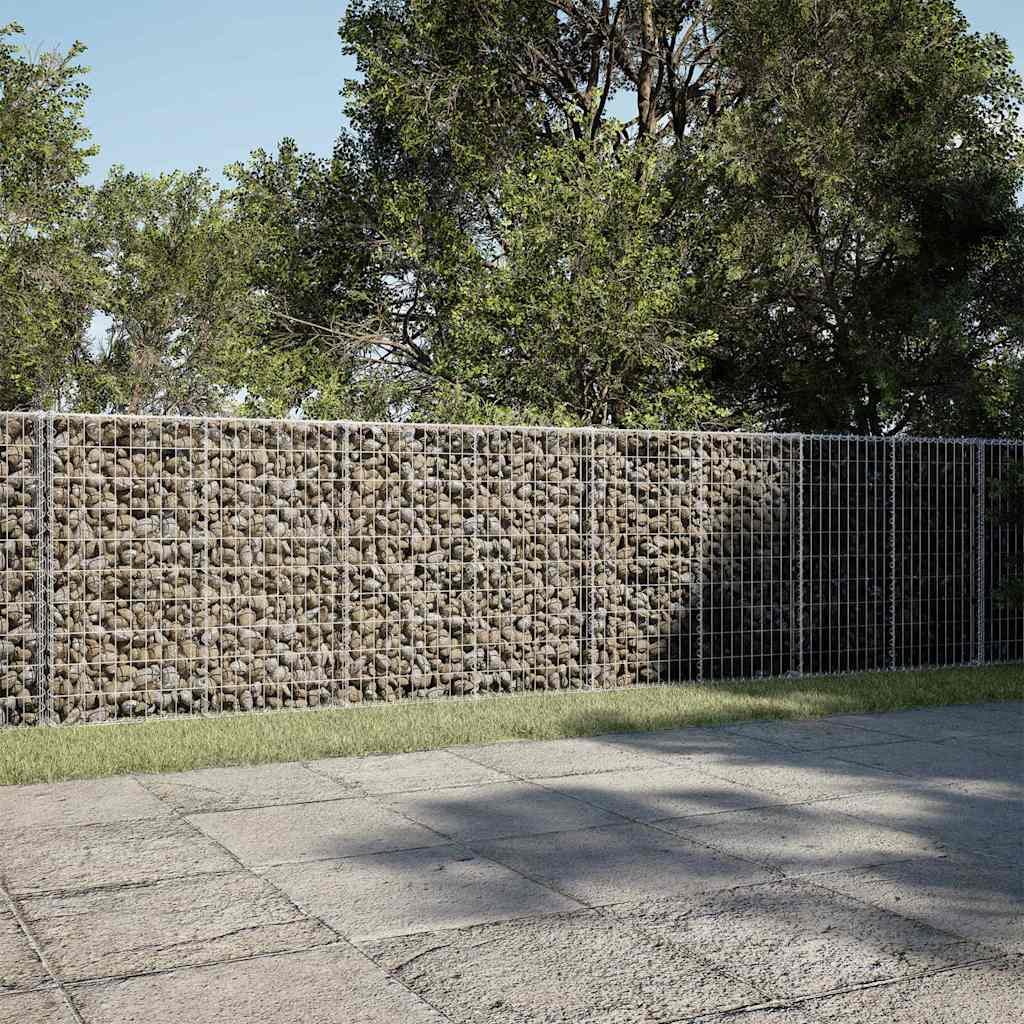 Gabionska košara s poklopcem 750x100x100 cm pocinčano željezo