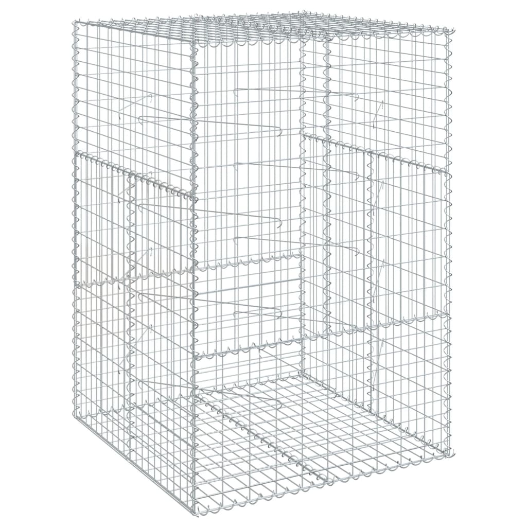 Gabionska košara s poklopcem 100x100x150 cm pocinčano željezo