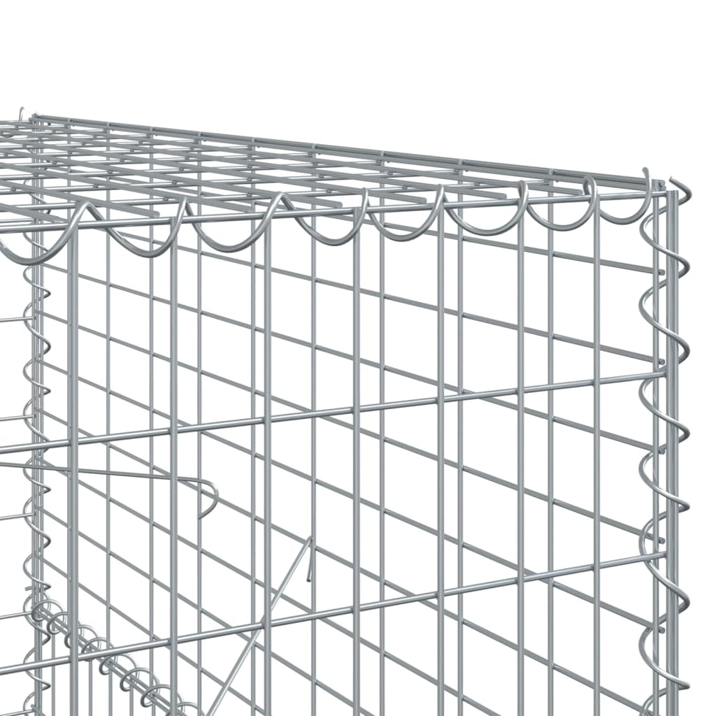 Gabionska košara s poklopcem 500x100x150 cm pocinčano željezo