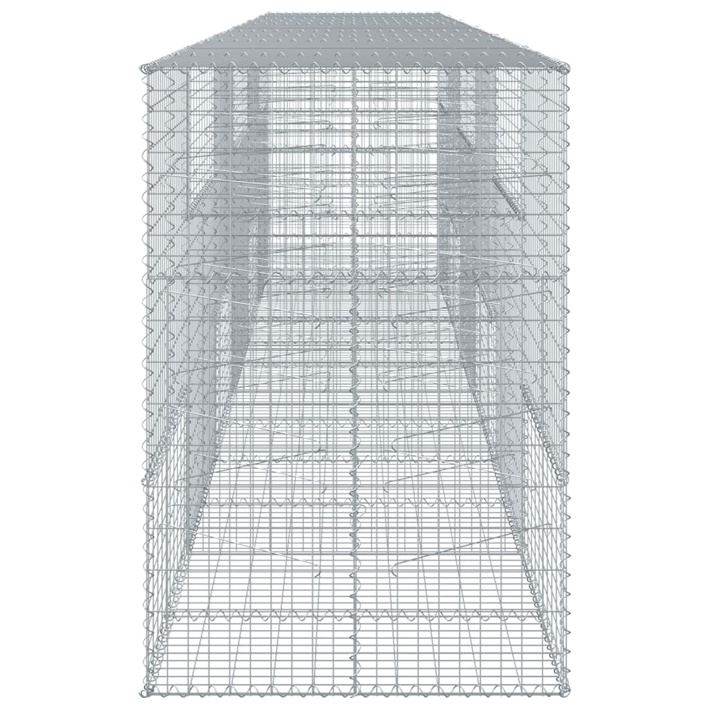 Gabionska košara s poklopcem 600x100x150 cm pocinčano željezo
