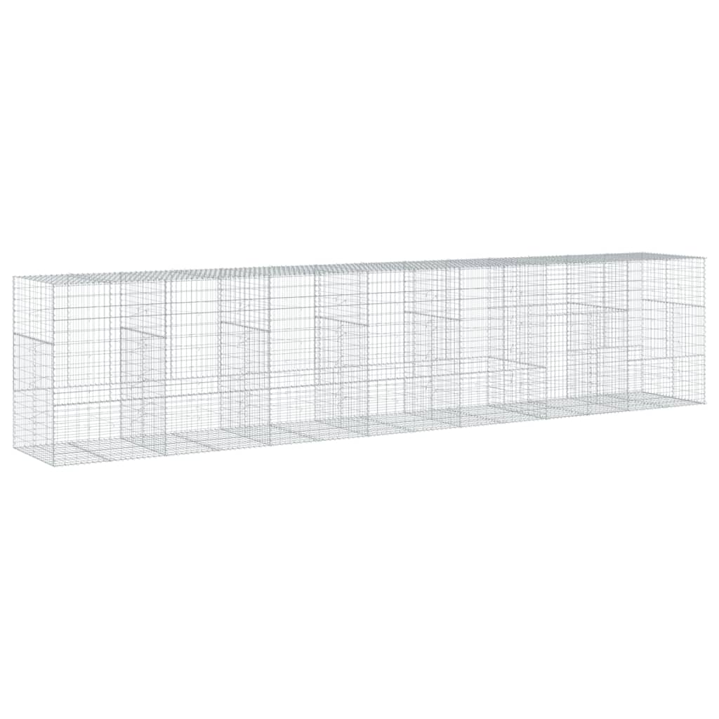 Gabionska košara s poklopcem 700x100x150 cm pocinčano željezo