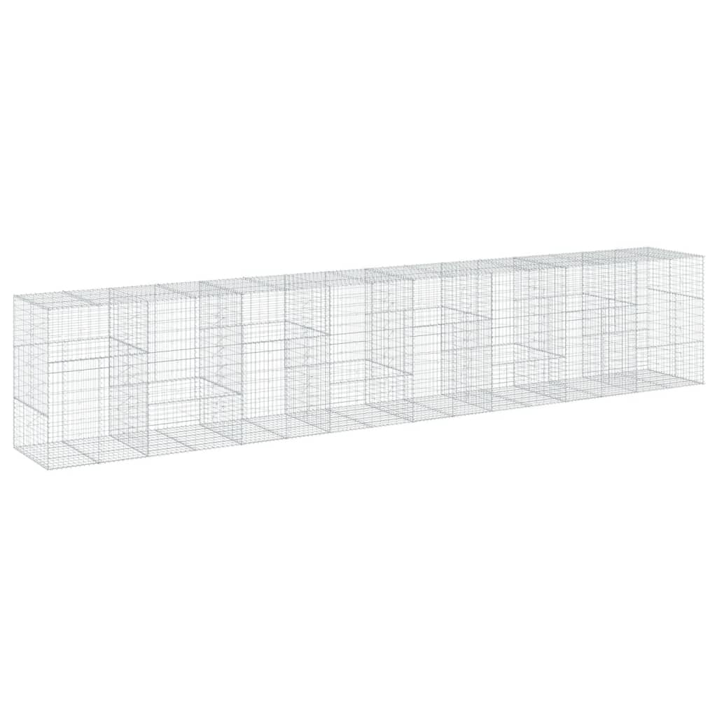 Gabionska košara s poklopcem 800x100x150 cm pocinčano željezo