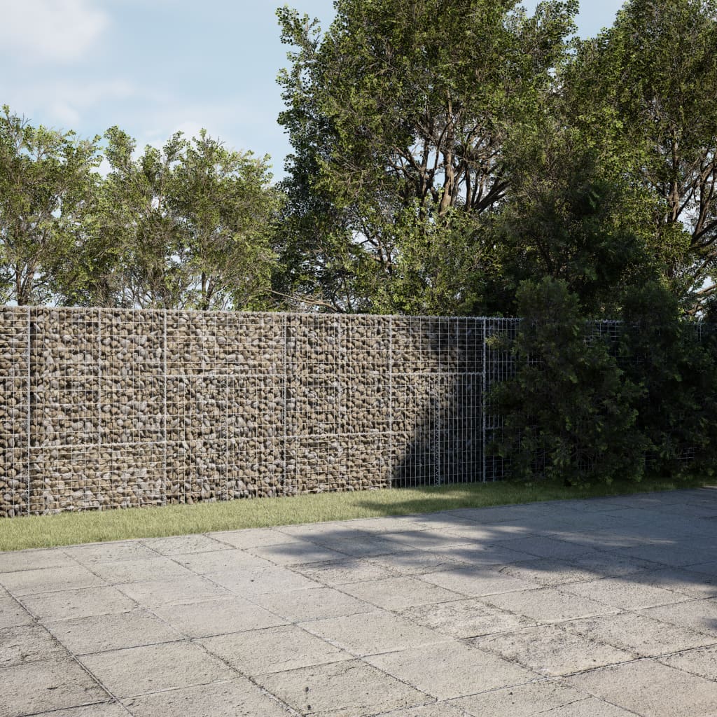 Gabionska košara s poklopcem 1200x100x150 cm pocinčano željezo