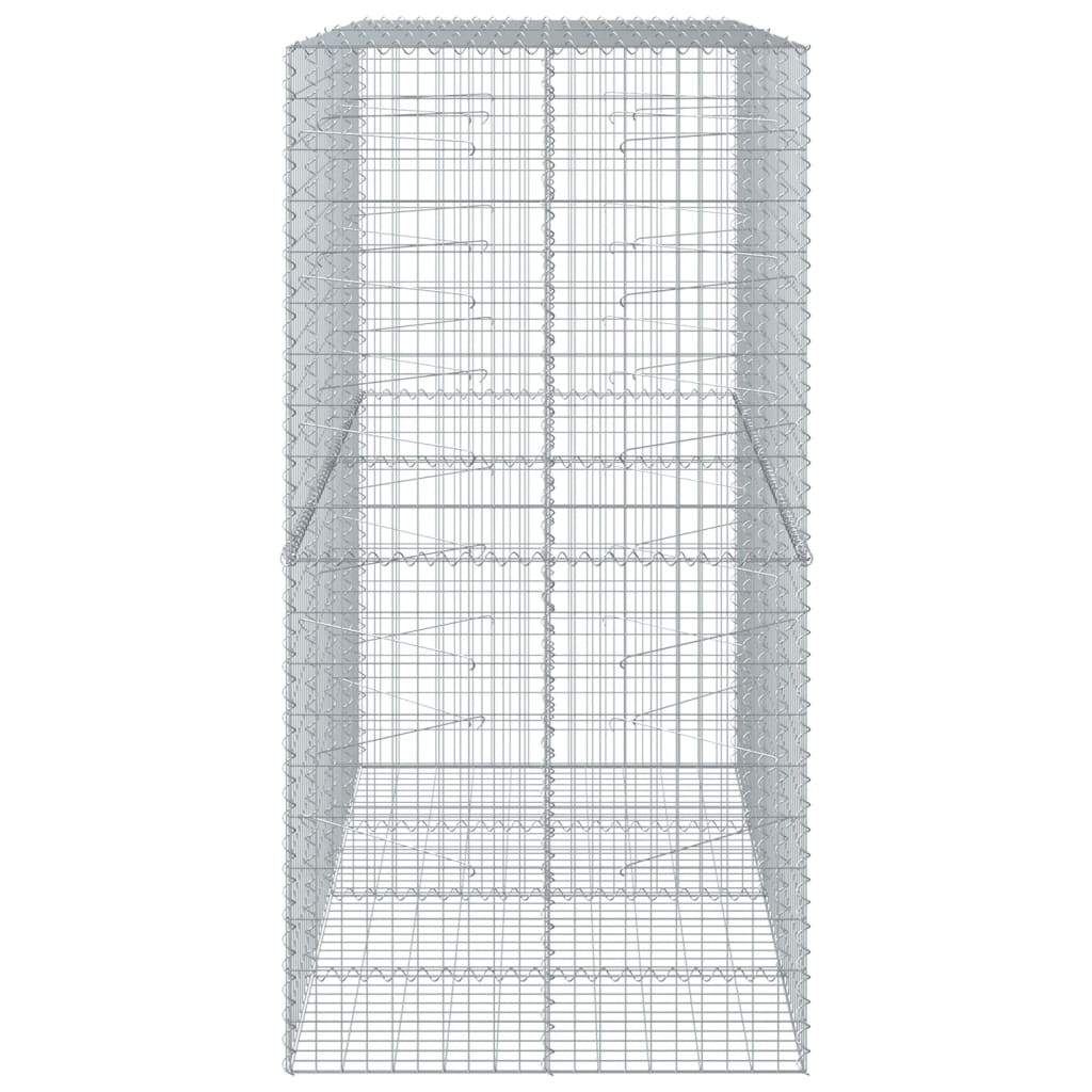 Gabionska košara s poklopcem 200x100x200 cm pocinčano željezo