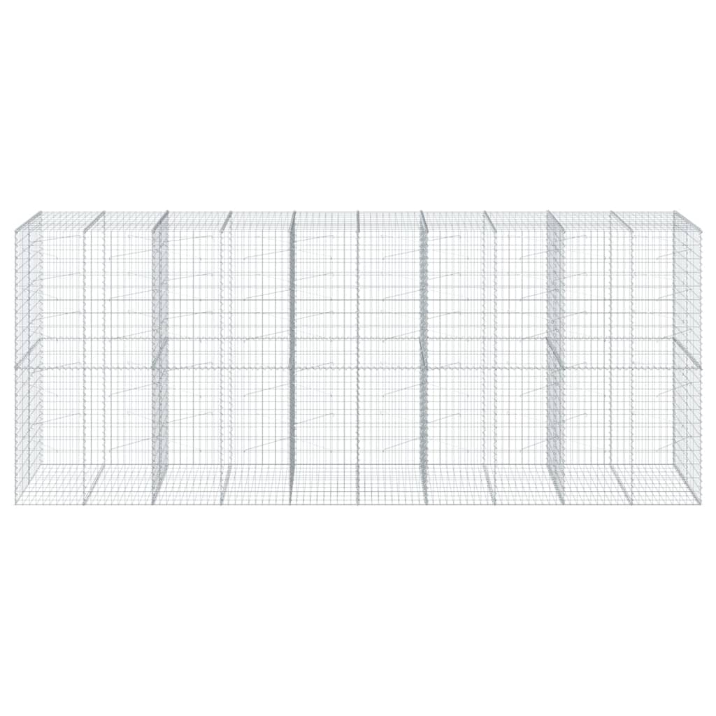 Gabionska košara s poklopcem 500x100x200 cm pocinčano željezo