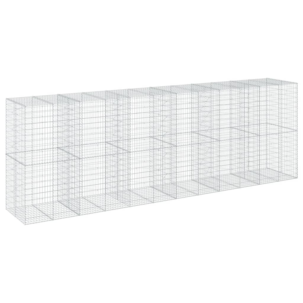 Gabionska košara s poklopcem 600x100x200 cm pocinčano željezo