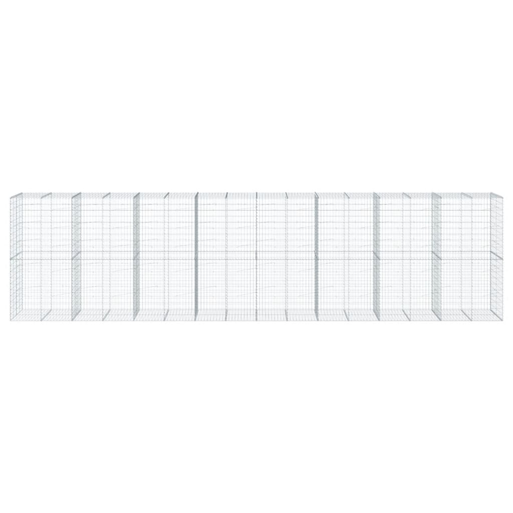 Gabionska košara s poklopcem 800x100x200 cm pocinčano željezo