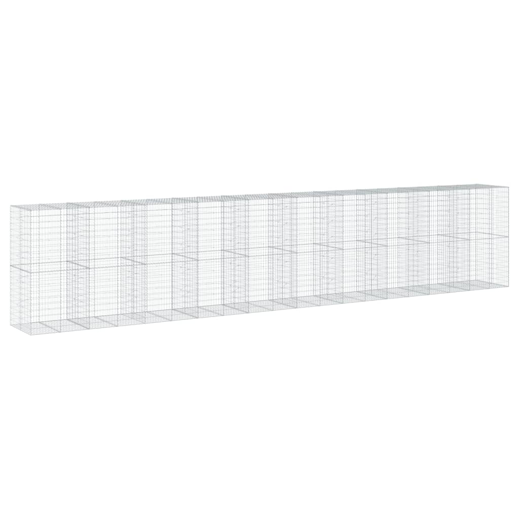 Gabionska košara s poklopcem 1000x100x200 cm pocinčano željezo