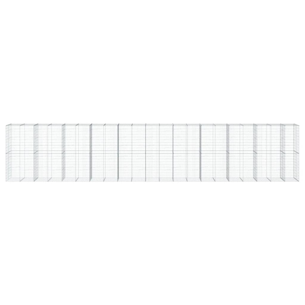 Gabionska košara s poklopcem 1050x100x200 cm pocinčano željezo
