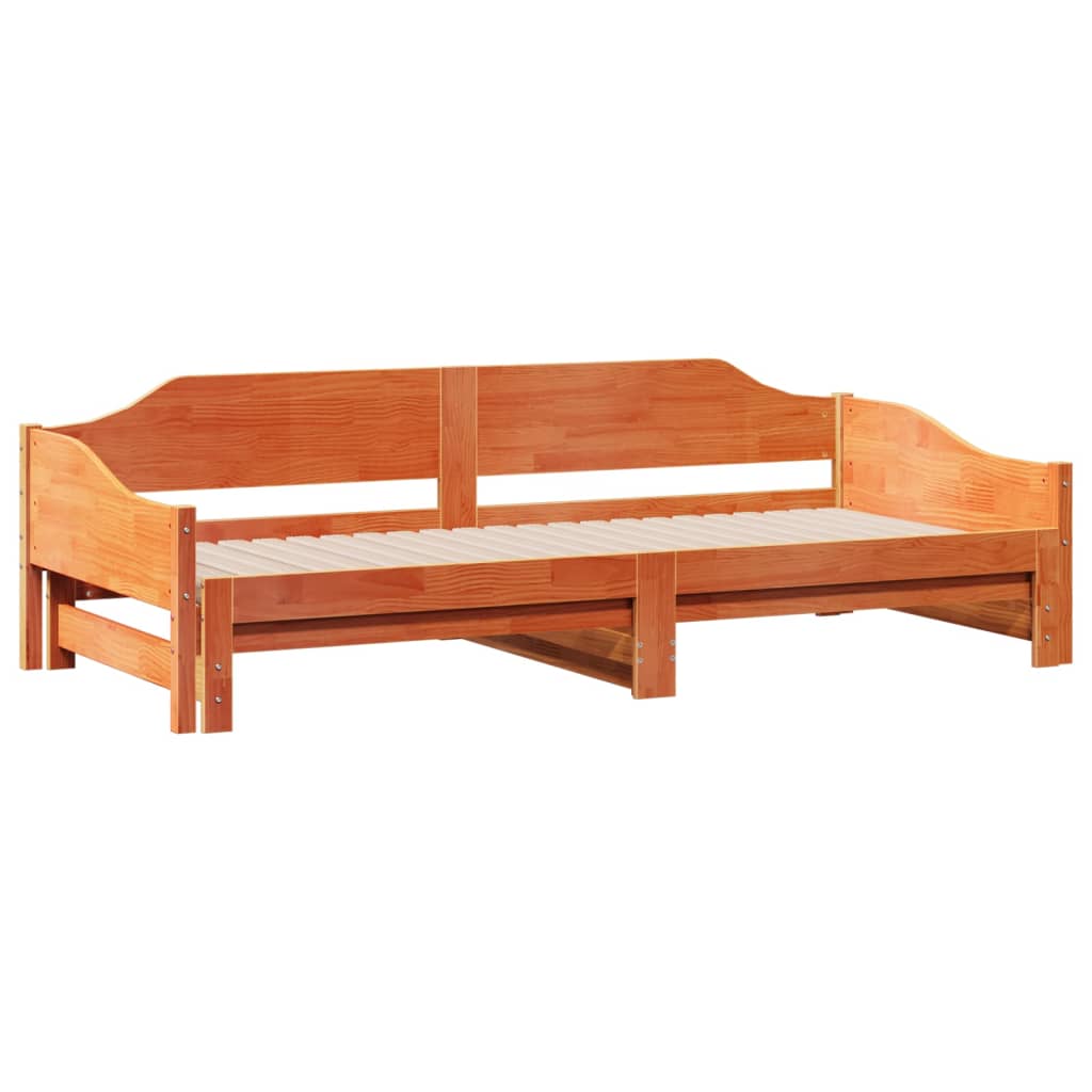 Dnevni krevet na razvlačenje voštano smeđi 80x200 cm