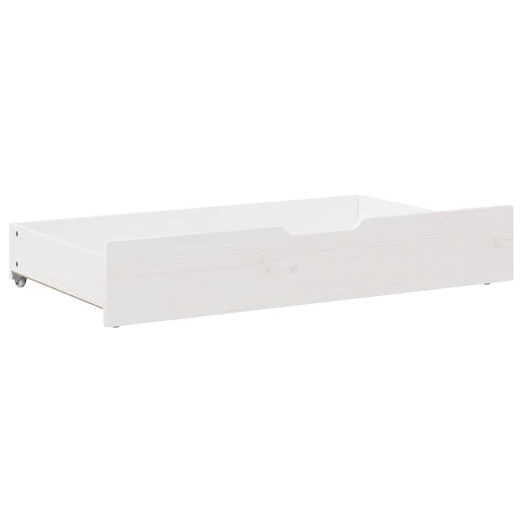Ladice ispod kreveta 2 kom bijele 95x55x17 cm od borovine