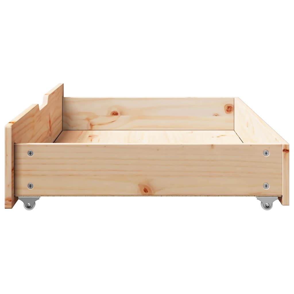 Ladice ispod kreveta s kotačima 2 kom 90x55x17 cm od borovine