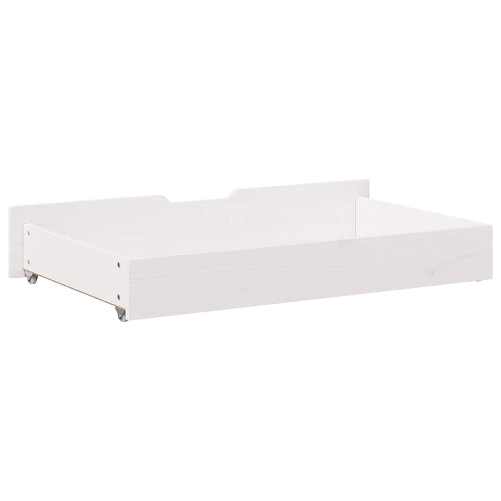 Ladice ispod kreveta 2 kom bijele 95x55x17 cm od borovine
