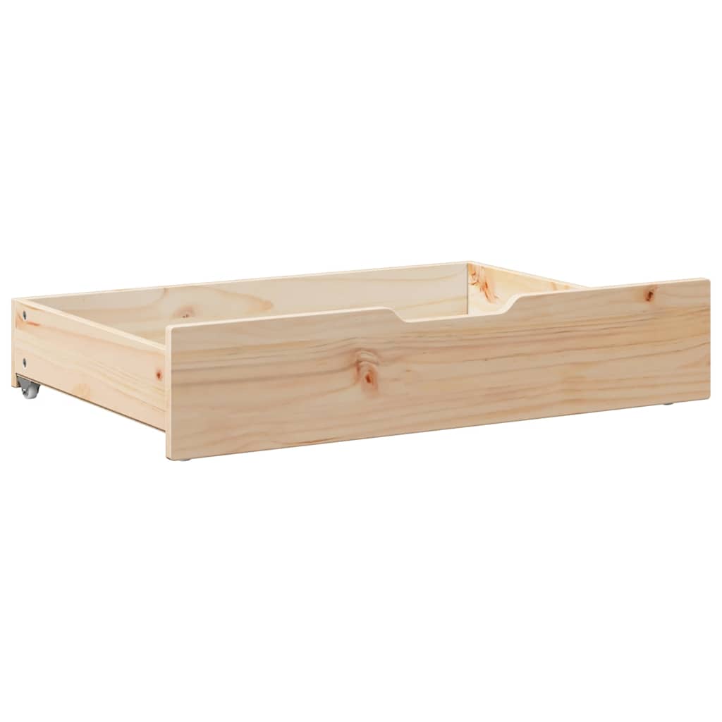 Ladice ispod kreveta s kotačima 2 kom 80x55x17 cm od borovine