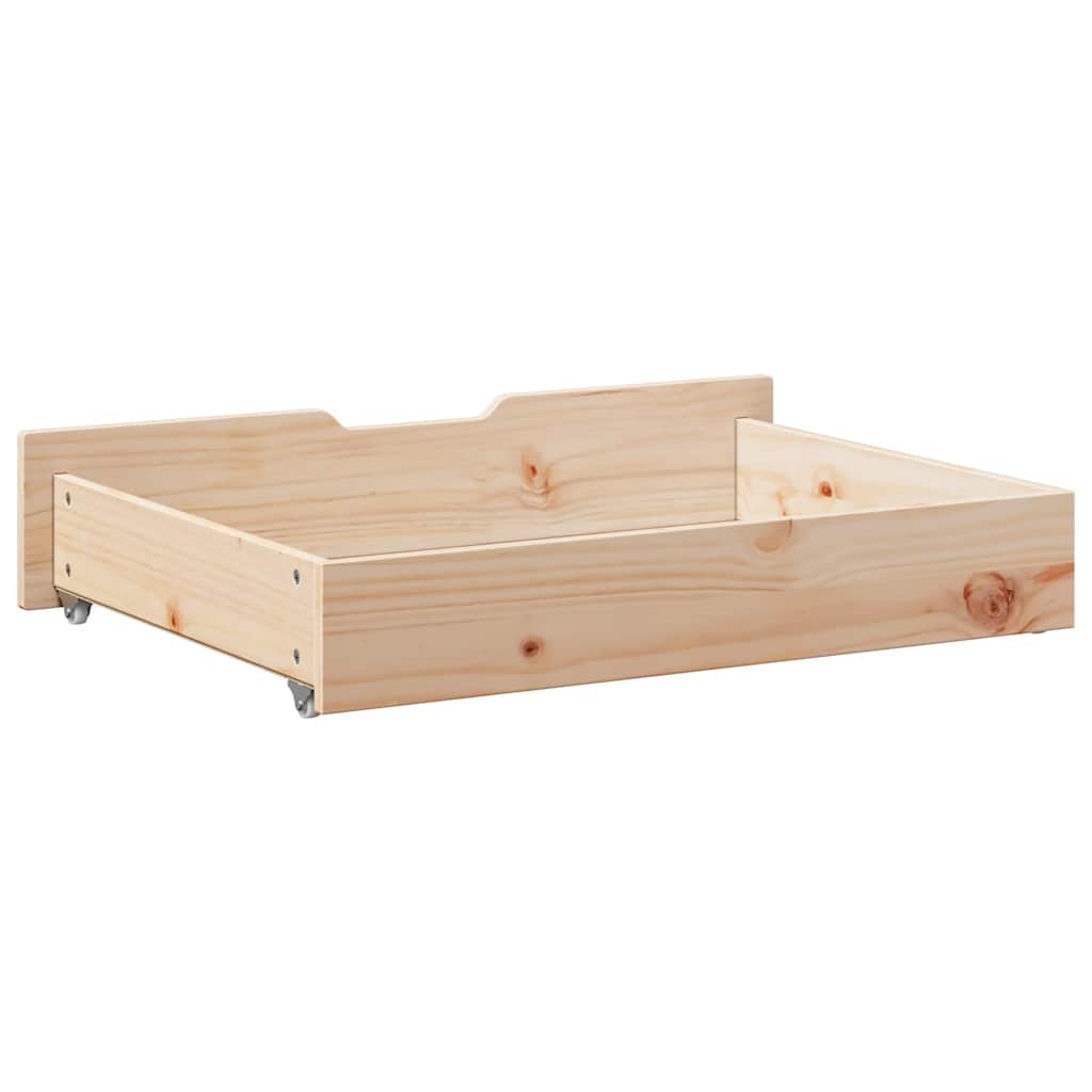 Ladice ispod kreveta s kotačima 2 kom 80x55x17 cm od borovine