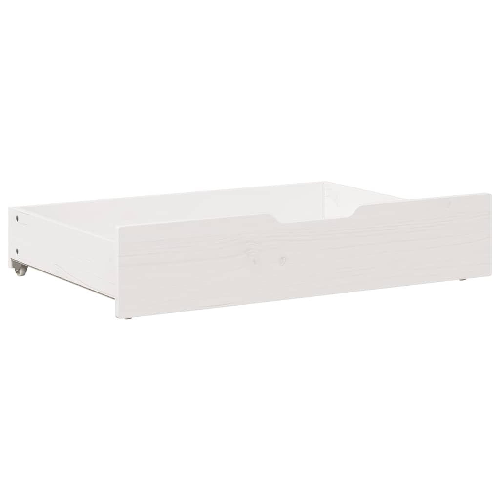 Ladice ispod kreveta 2 kom bijele 80x55x17 cm od borovine
