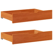 Ladice ispod kreveta 2 kom voštano smeđe 80x55x17cm od borovine