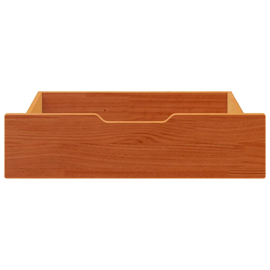 Ladice ispod kreveta 2 kom voštano smeđe 65x55x17cm od borovine