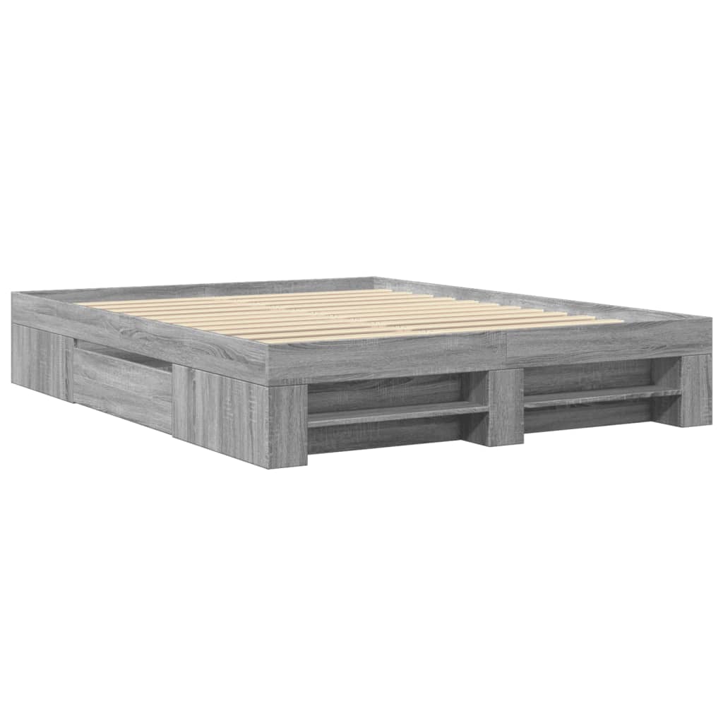 Okvir za krevet boja hrasta 150x200 cm od konstruiranog drva