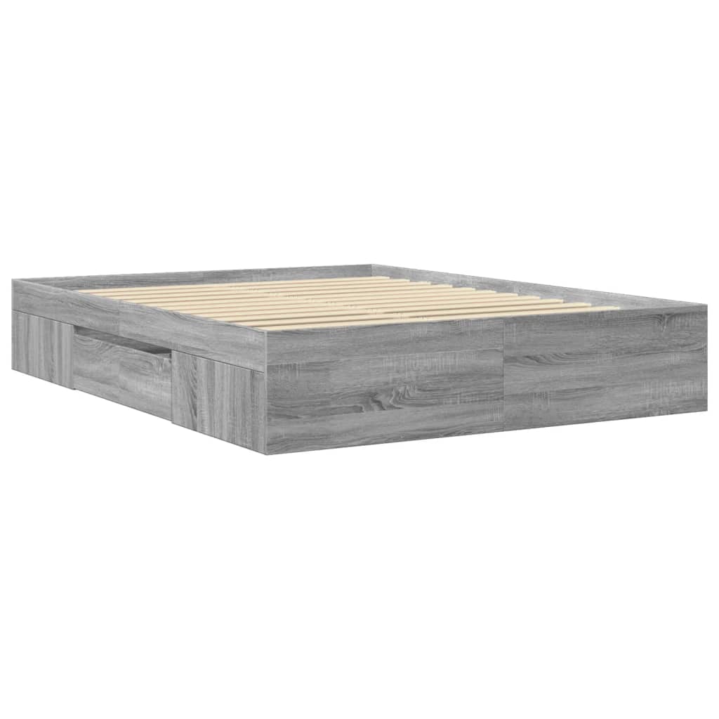 Okvir za krevet boja hrasta 150x200 cm od konstruiranog drva