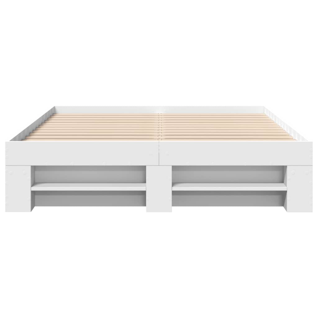 Okvir za krevet bijeli 135x190 cm konstruirano drvo