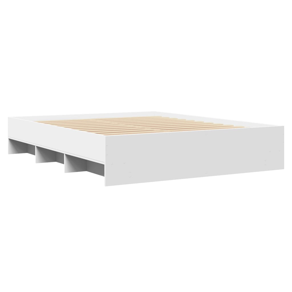 Okvir za krevet bijeli 150x200 cm konstruirano drvo