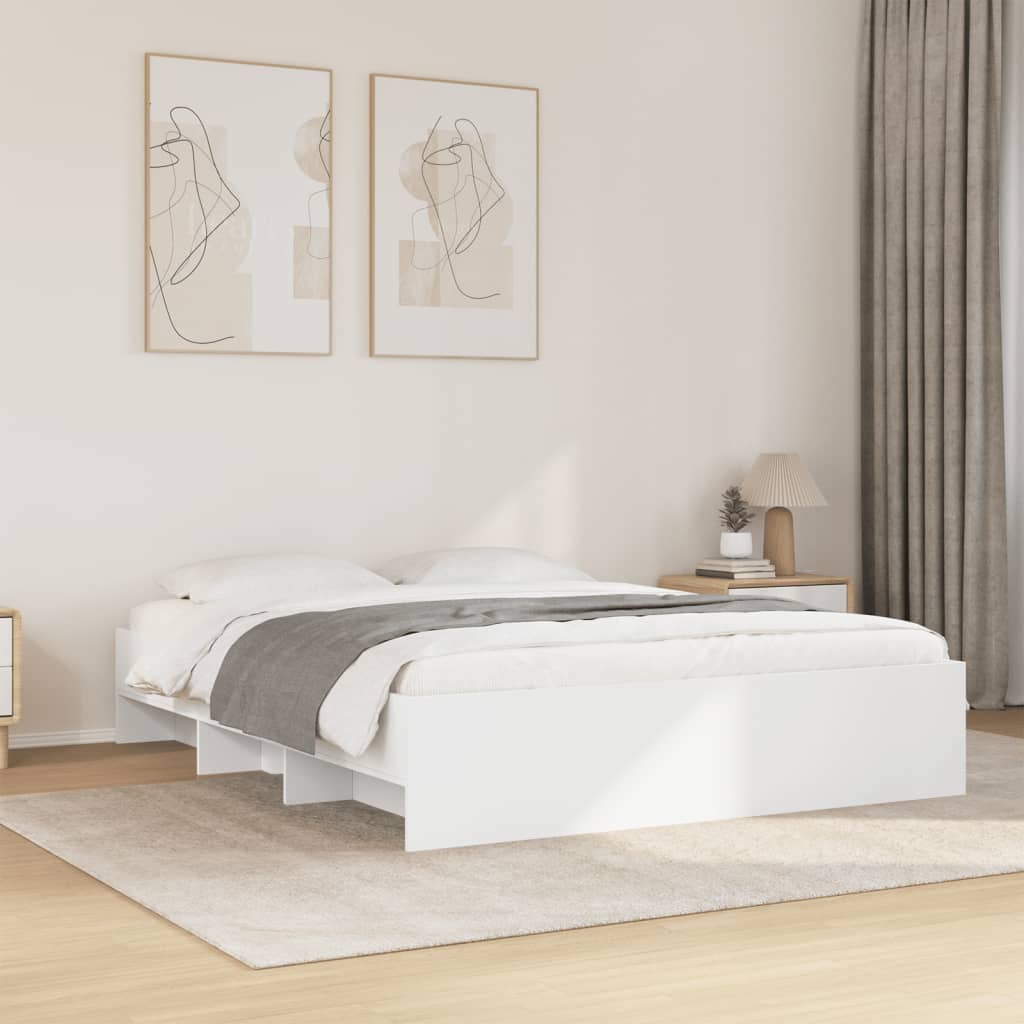 Okvir za krevet bijeli 150x200 cm konstruirano drvo