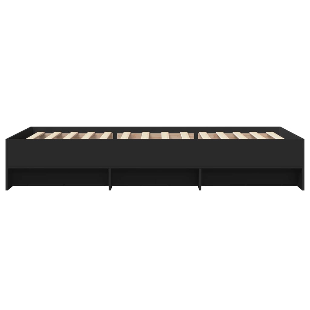 Okvir za krevet crni 100x200 cm konstruirano drvo