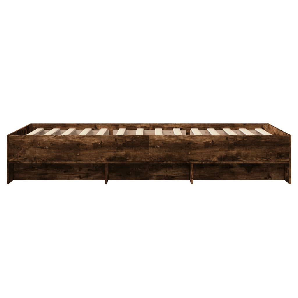 Okvir kreveta bez madraca dimljena boja hrasta 90x200 cm drveni