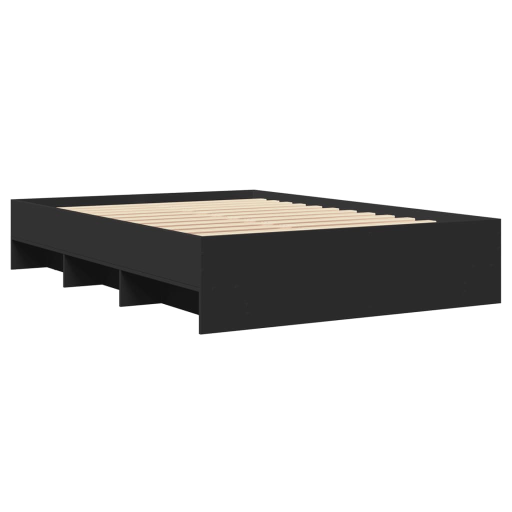 Okvir za krevet crni 140x190 cm konstruirano drvo