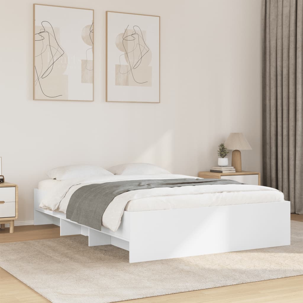 Okvir za krevet bijeli 135x190 cm konstruirano drvo