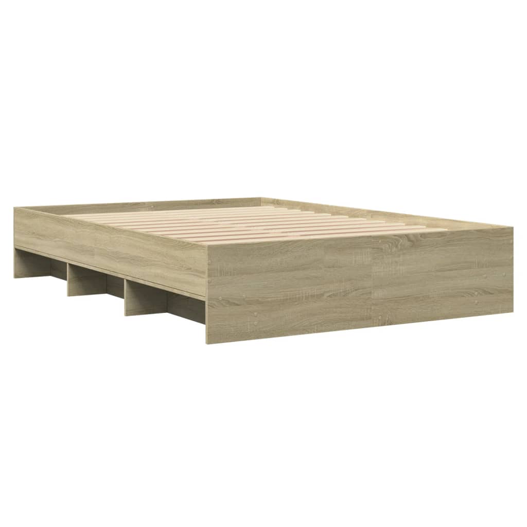 Okvir za krevet boja hrasta 135x190 cm od konstruiranog drva