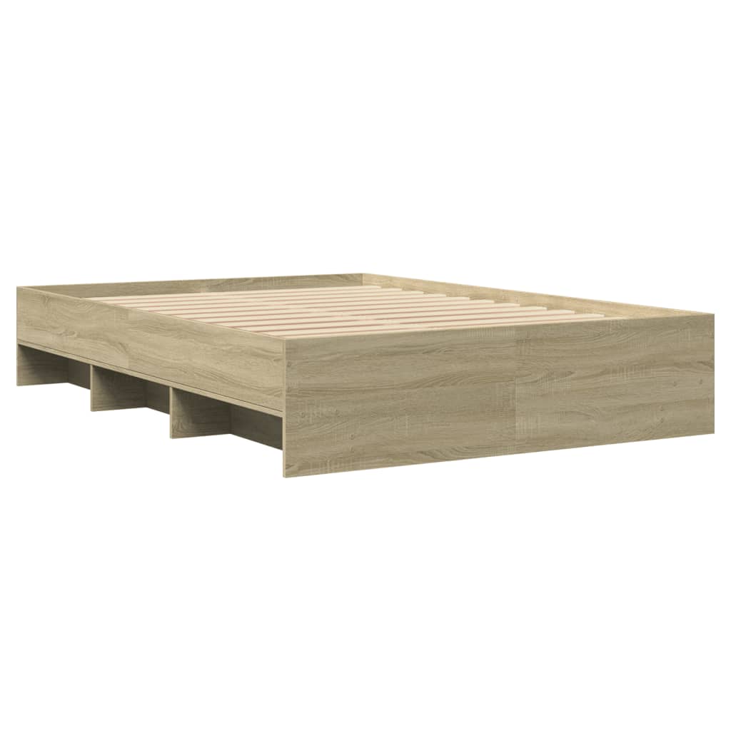 Okvir za krevet boja hrasta 135x190 cm od konstruiranog drva
