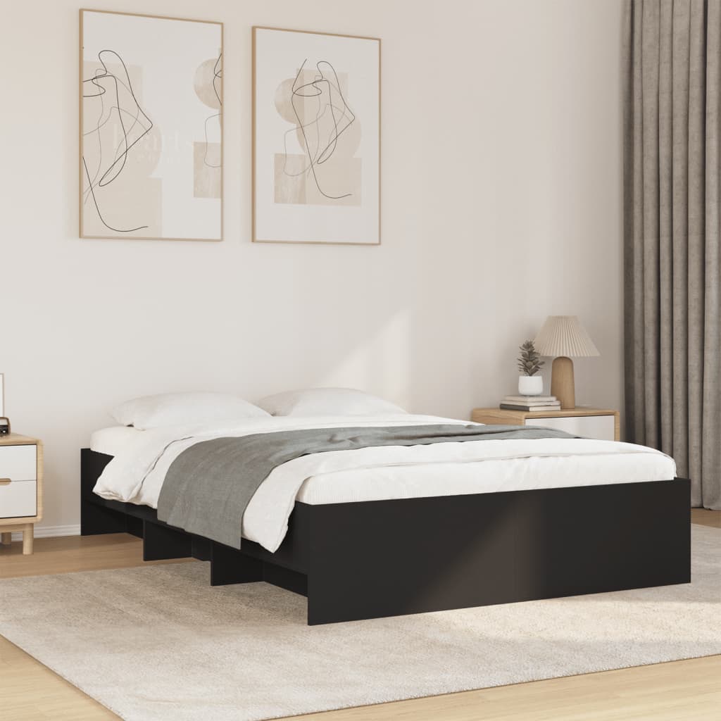 Okvir za krevet crni 120x190 cm konstruirano drvo