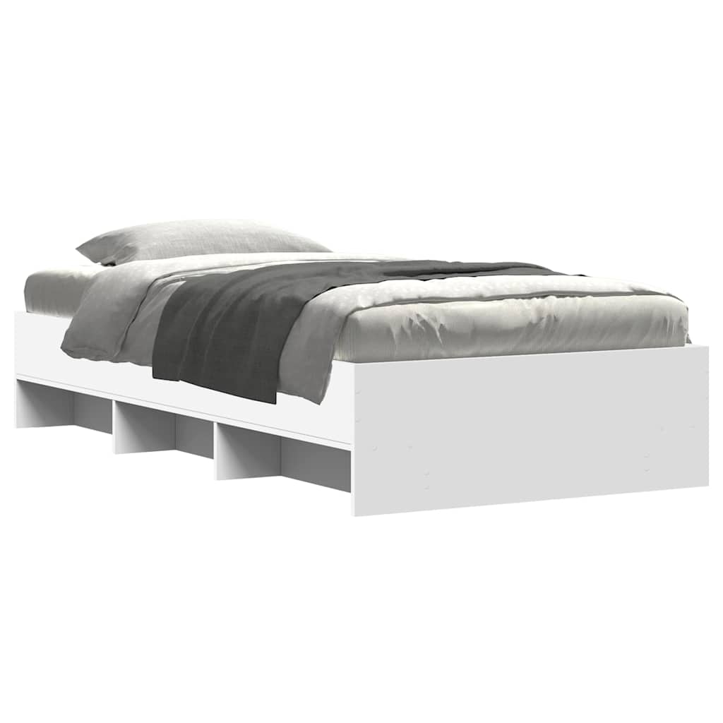 Okvir za krevet bijeli 75x190 cm konstruirano drvo