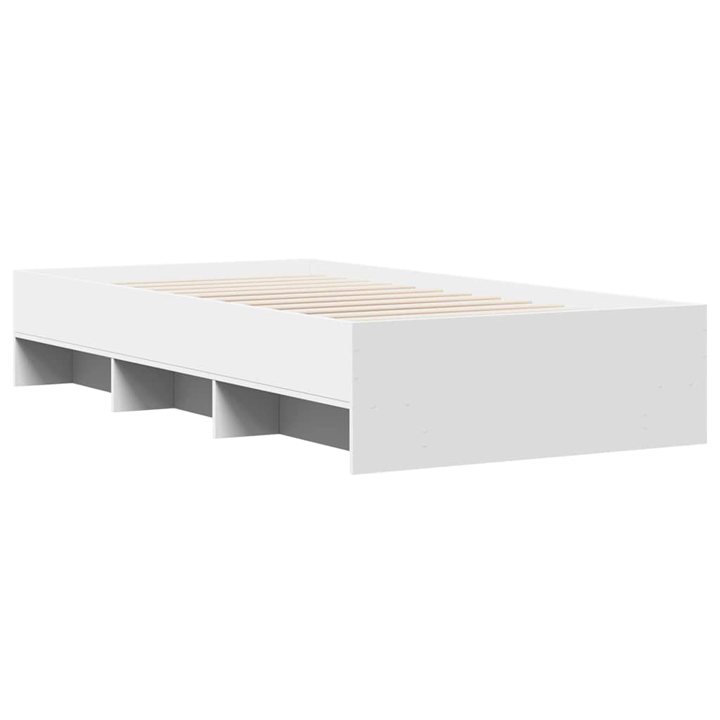 Okvir za krevet bijeli 75x190 cm konstruirano drvo