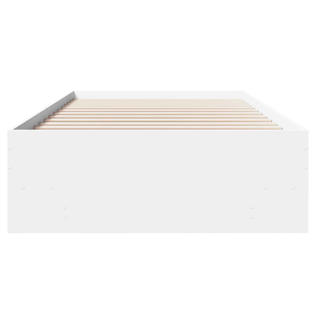 Okvir za krevet bijeli 75x190 cm konstruirano drvo
