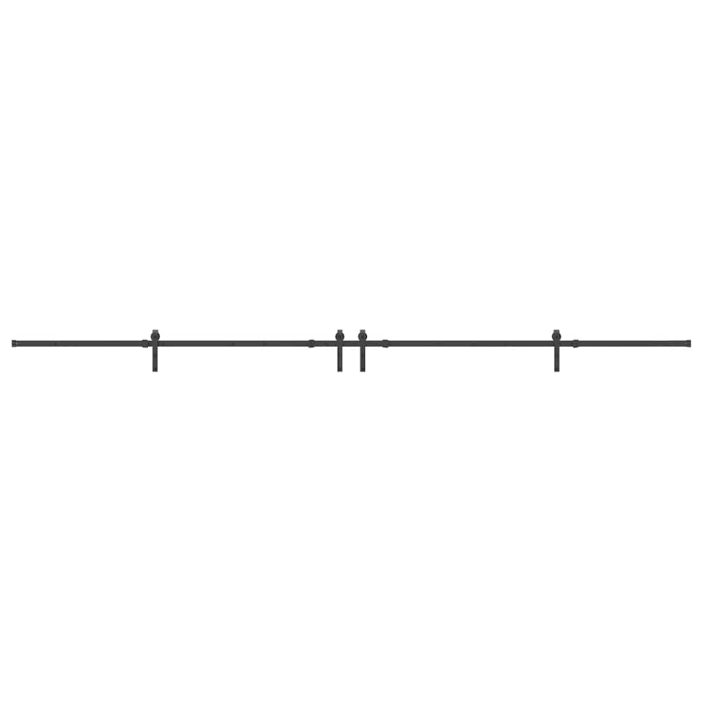 Pribor za klizna vrata 427 cm čelični crni