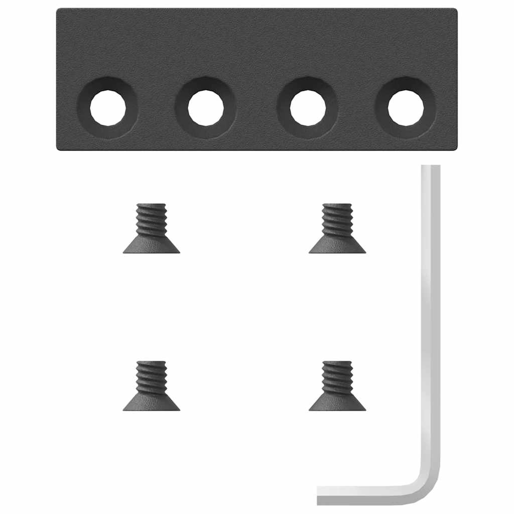 Pribor za klizna vrata 427 cm čelični crni