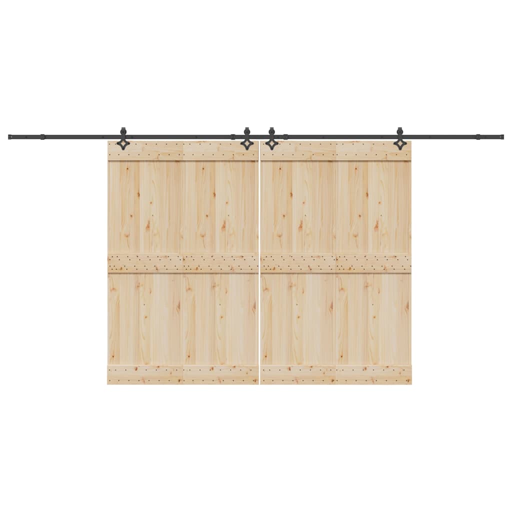 Pribor za klizna vrata 427 cm čelični crni