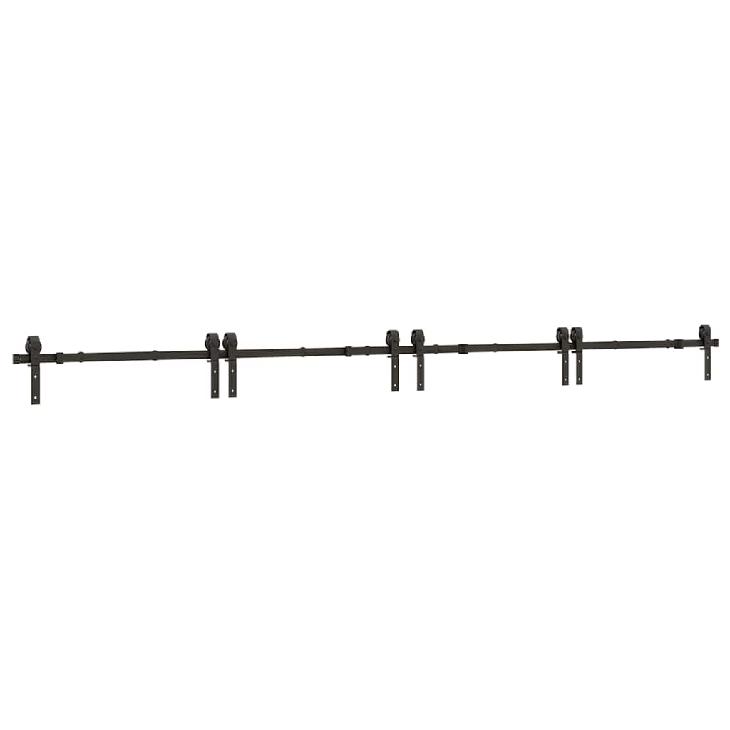 Pribor za klizna vrata 400 cm čelični crni