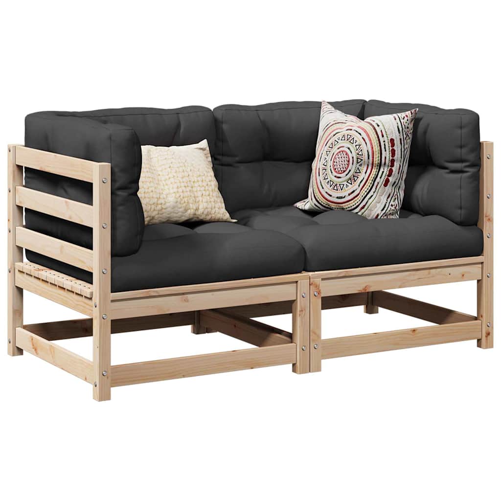 2-dijelni set vrtnih sofa od masivne borovine