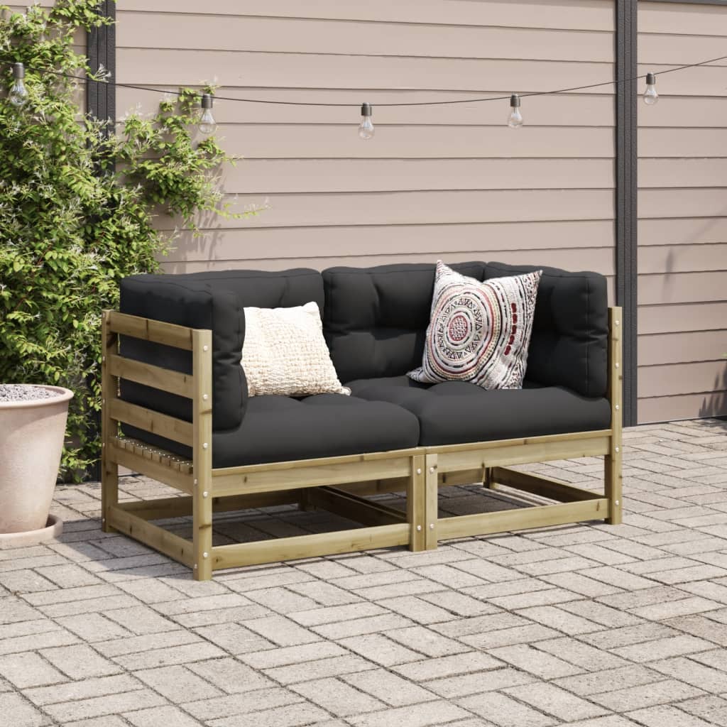2-dijelni set vrtnih sofa od impregnirane borovine