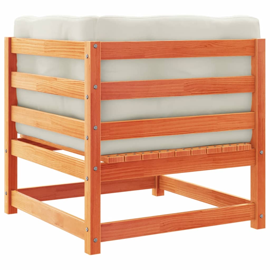 2-dijelni set vrtnih sofa s jastucima voštano smeđi od borovine