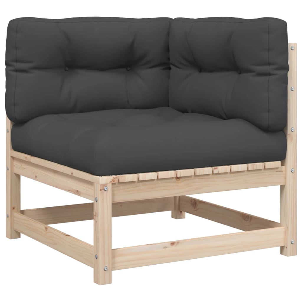 3-dijelni set vrtnih sofa od masivne borovine s jastucima
